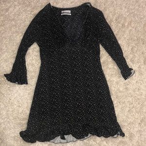 3/4 sleeve fitted mini dress.